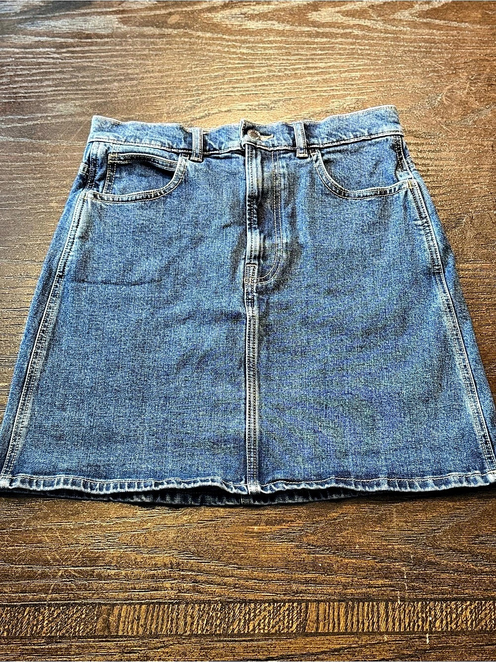 Everlane The Denim Skirt Denim Mini Skirt in Blue